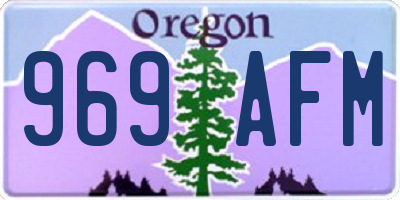 OR license plate 969AFM