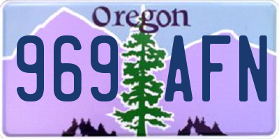 OR license plate 969AFN