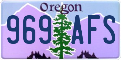 OR license plate 969AFS
