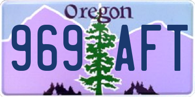 OR license plate 969AFT