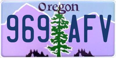 OR license plate 969AFV
