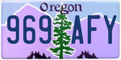 OR license plate 969AFY