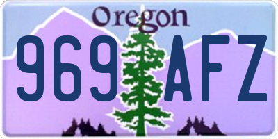 OR license plate 969AFZ