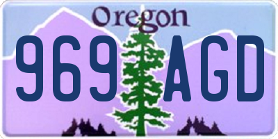 OR license plate 969AGD