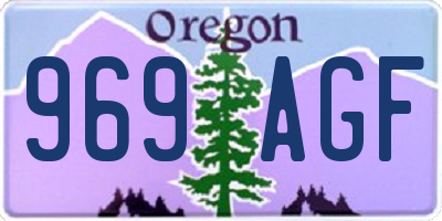 OR license plate 969AGF
