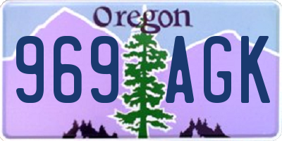 OR license plate 969AGK