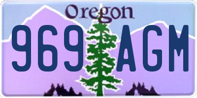 OR license plate 969AGM