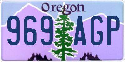 OR license plate 969AGP