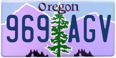OR license plate 969AGV
