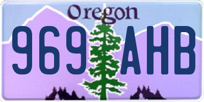 OR license plate 969AHB
