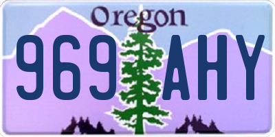 OR license plate 969AHY