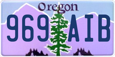 OR license plate 969AIB