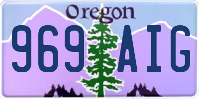 OR license plate 969AIG
