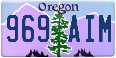 OR license plate 969AIM