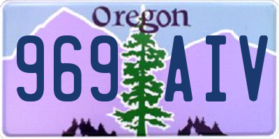 OR license plate 969AIV