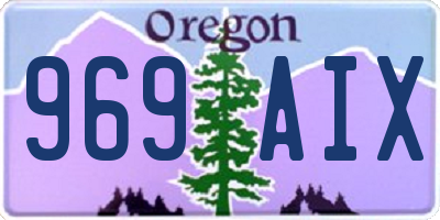 OR license plate 969AIX