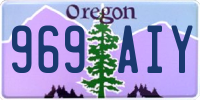 OR license plate 969AIY