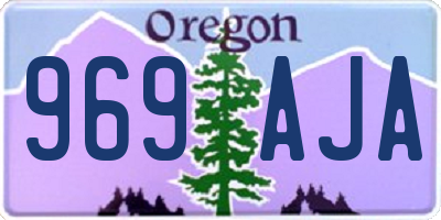 OR license plate 969AJA