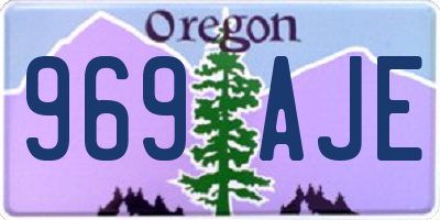 OR license plate 969AJE