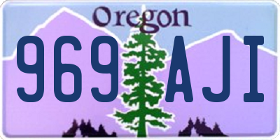 OR license plate 969AJI
