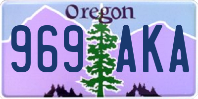 OR license plate 969AKA