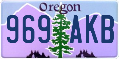 OR license plate 969AKB