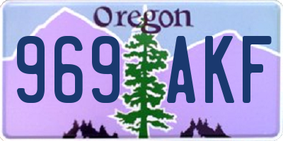 OR license plate 969AKF