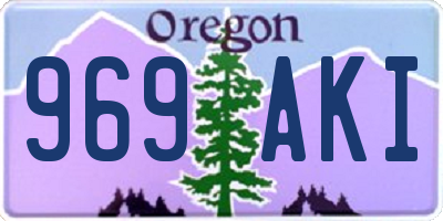 OR license plate 969AKI