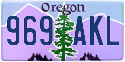 OR license plate 969AKL
