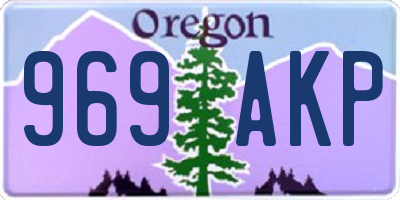 OR license plate 969AKP