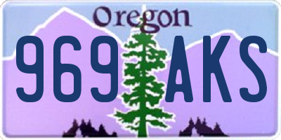 OR license plate 969AKS