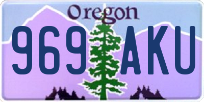 OR license plate 969AKU