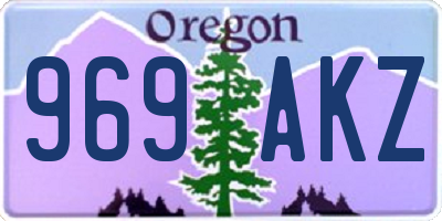 OR license plate 969AKZ