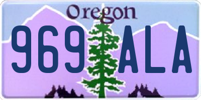 OR license plate 969ALA