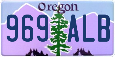 OR license plate 969ALB