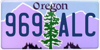 OR license plate 969ALC