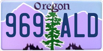 OR license plate 969ALD