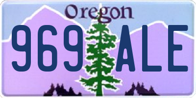 OR license plate 969ALE