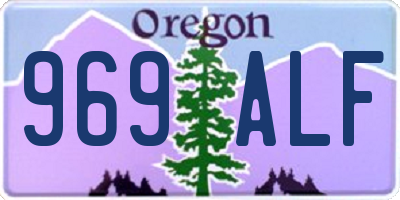 OR license plate 969ALF