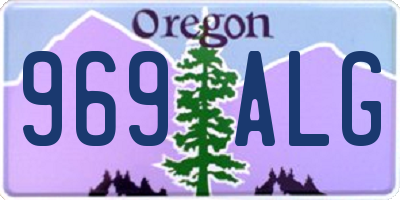 OR license plate 969ALG