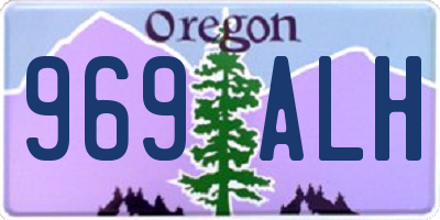 OR license plate 969ALH