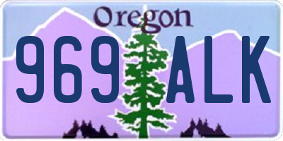 OR license plate 969ALK