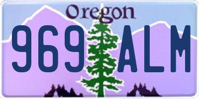 OR license plate 969ALM