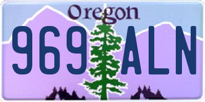 OR license plate 969ALN