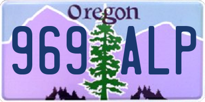 OR license plate 969ALP