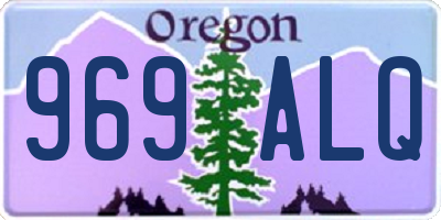 OR license plate 969ALQ