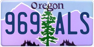 OR license plate 969ALS