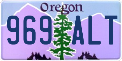 OR license plate 969ALT