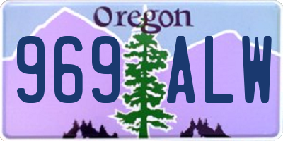 OR license plate 969ALW