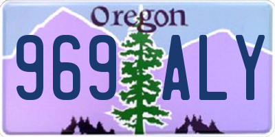 OR license plate 969ALY